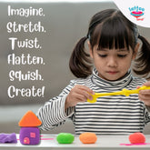 soft and safe clay dough pack for toddlers, made from non-toxic materials for endless fun.A vibrant, non-toxic, multicolor play dough set perfect for kids' sensory learning and creative activities